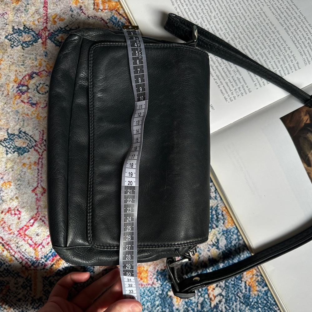 Derek Alexander Black Leather Shoulder Bag - Picture 10 of 16